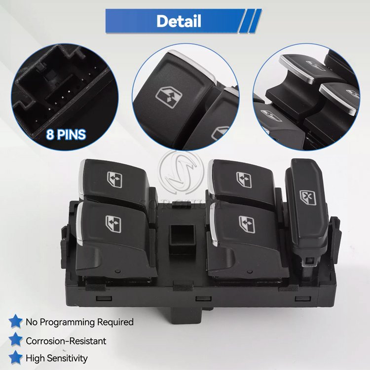 Sorghum 5G0959857C 18D959857J 5GG959857A Electric Front Left Power Master Window Switch for MK7 VW GTI Golf 7 Passat B8 Tiguan