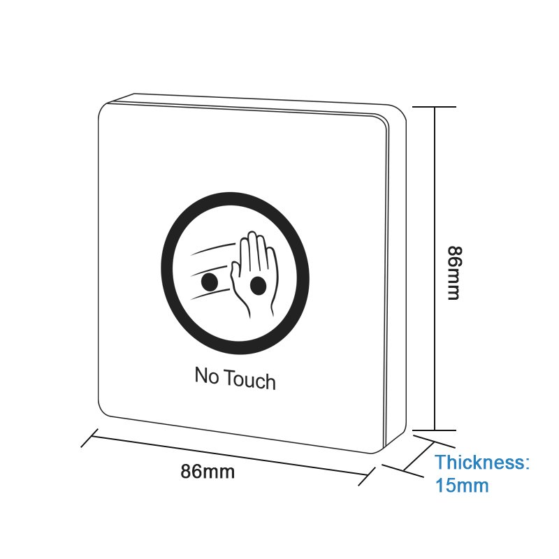 Waterproof Contactless Infrared No Touch Touchless Exit Button/Exit Switch Indoor