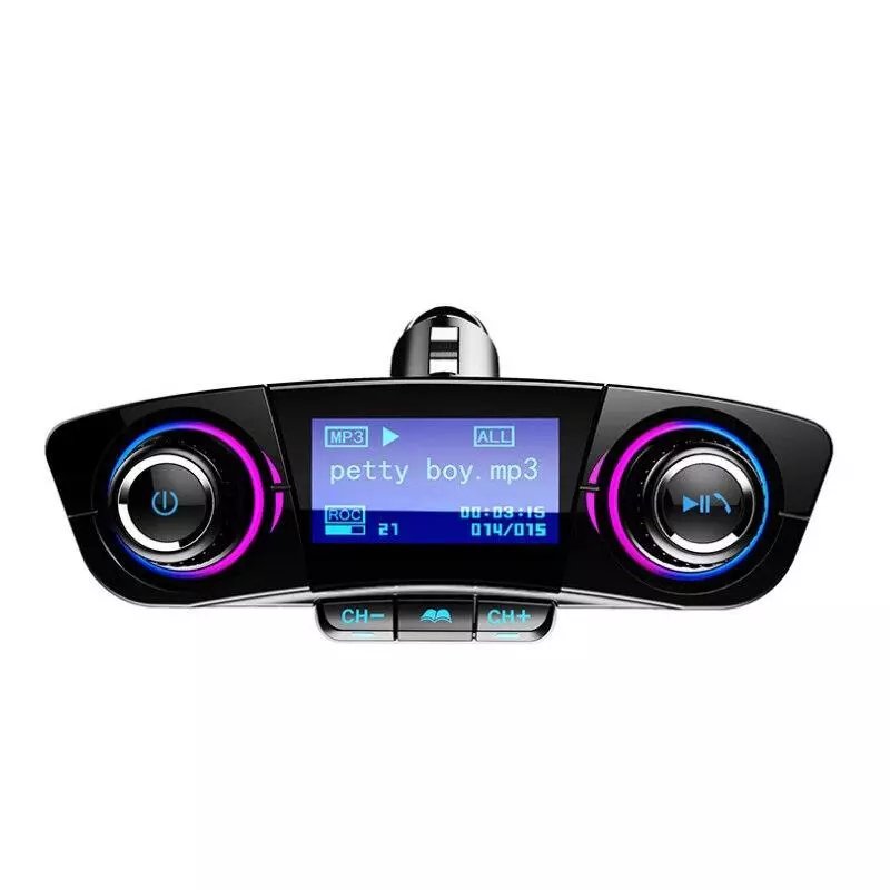 New Bluetooth 5.0 Car Adapter Fm/aux Transmitter Kit Mp3 Player Auto Wireless