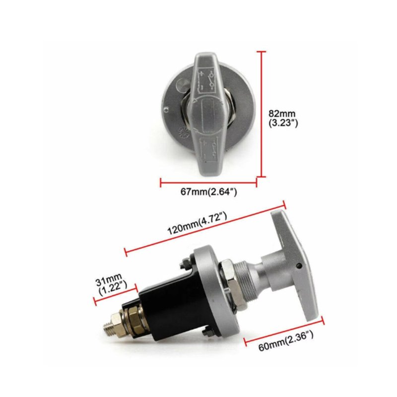 DC 12V-36V 250A Battery Kill Switch for Auto Car RV Boat