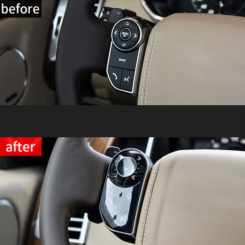 Car Steering Wheel Buttons for Range Rover Vogue L405 Sport L494 for Land Rover Discovery 5 Bluetooth Multimedia Square Control