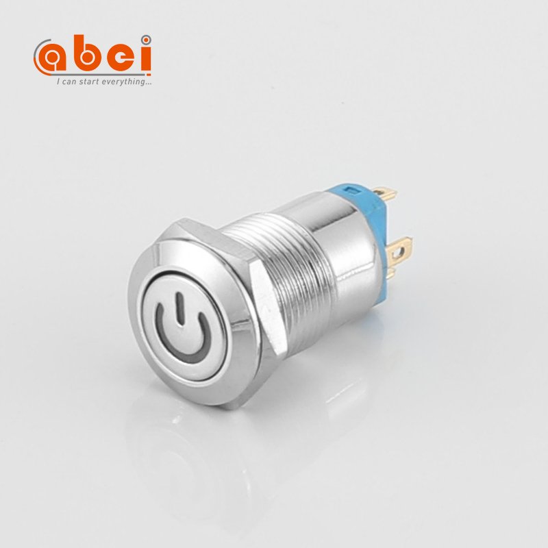 Waterproof Metal Illuminated Led Switch Ac 12V 24V 250V on off Button Switches Self Locking Latching Industrial Push Button 3a