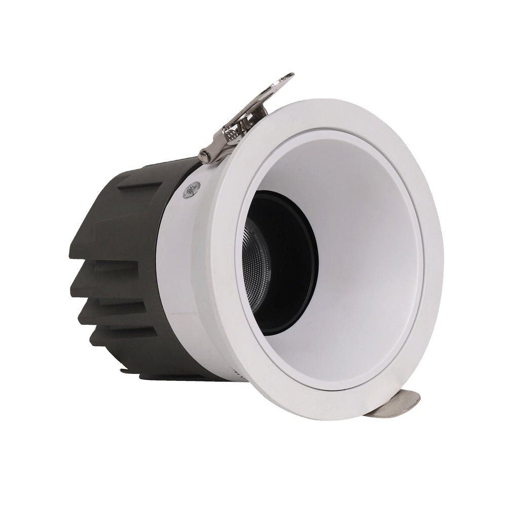 Trimless Recessed Down Light for Hotel 12W Downlight With White Reflector Aluminum Ceiling Downlight