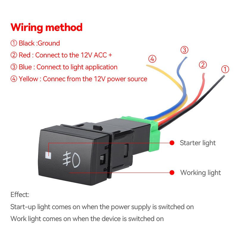 Factory Supply Switch Lamp Car on Off Switch for Car Lights 12V Fog Light Switch