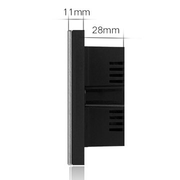 Makegood 220V Auto Delay off Control Light Timer Switch Switch with Auto off Function and Touch Sense Glass Panel