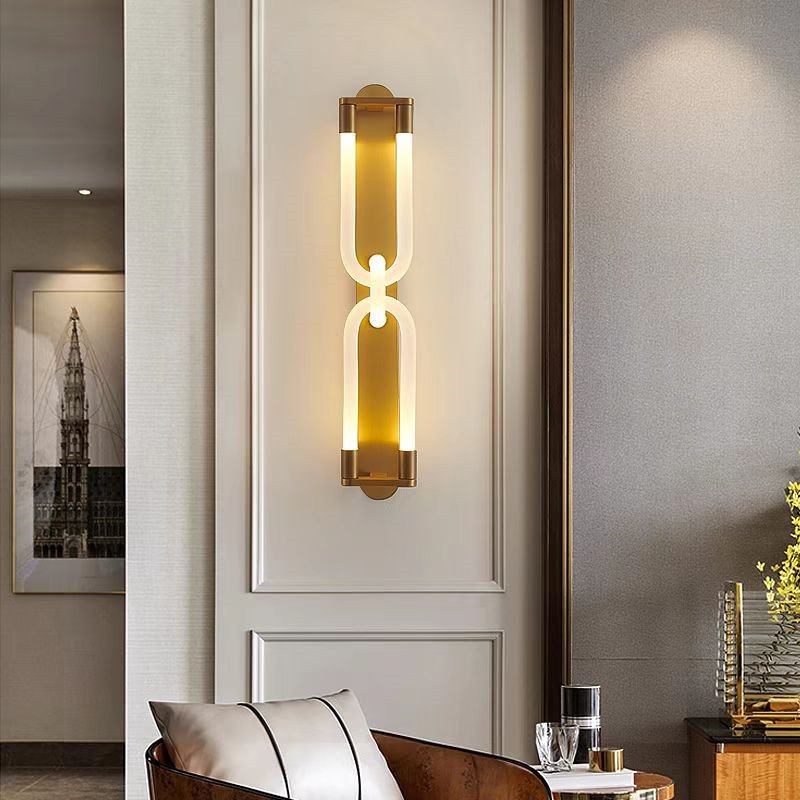 Modern Luxury Interlocking U Shaped Tubes LED Sconce Wall Lamp