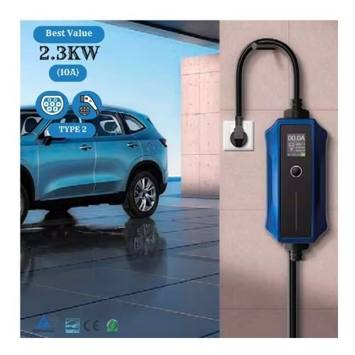 2.3-3.7kw New Portable Electric Vehicle Charger 8-32a 230v Car Charger for Various Evs Convenient Charging Stations