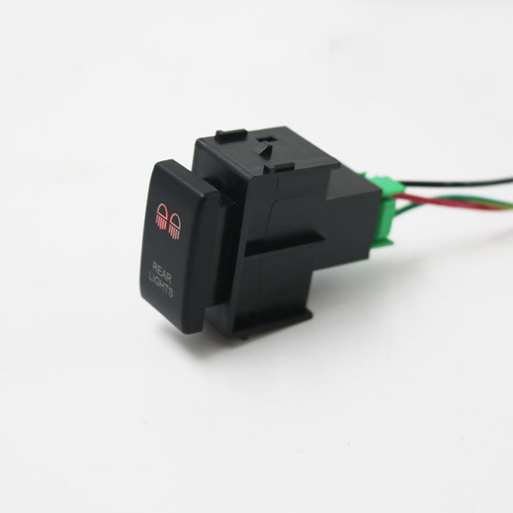 LED Push Button Switch With Connector Wire Kit ON-Off Switch Replacement for Auto Car 35*20mm