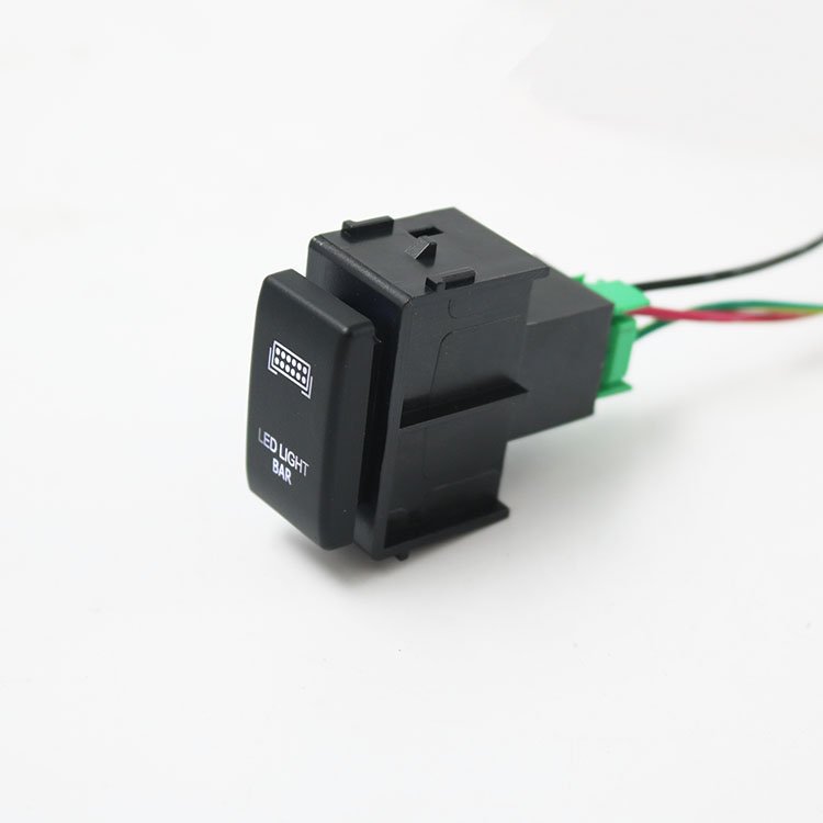 LED Push Button Switch With Connector Wire Kit ON-Off Switch Replacement for Auto Car 35*20mm