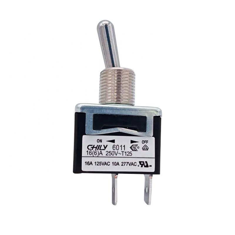 UL Certificated 16A 250V AC SPST 2Pin ON-OFF Toggl Switch Plastic Material