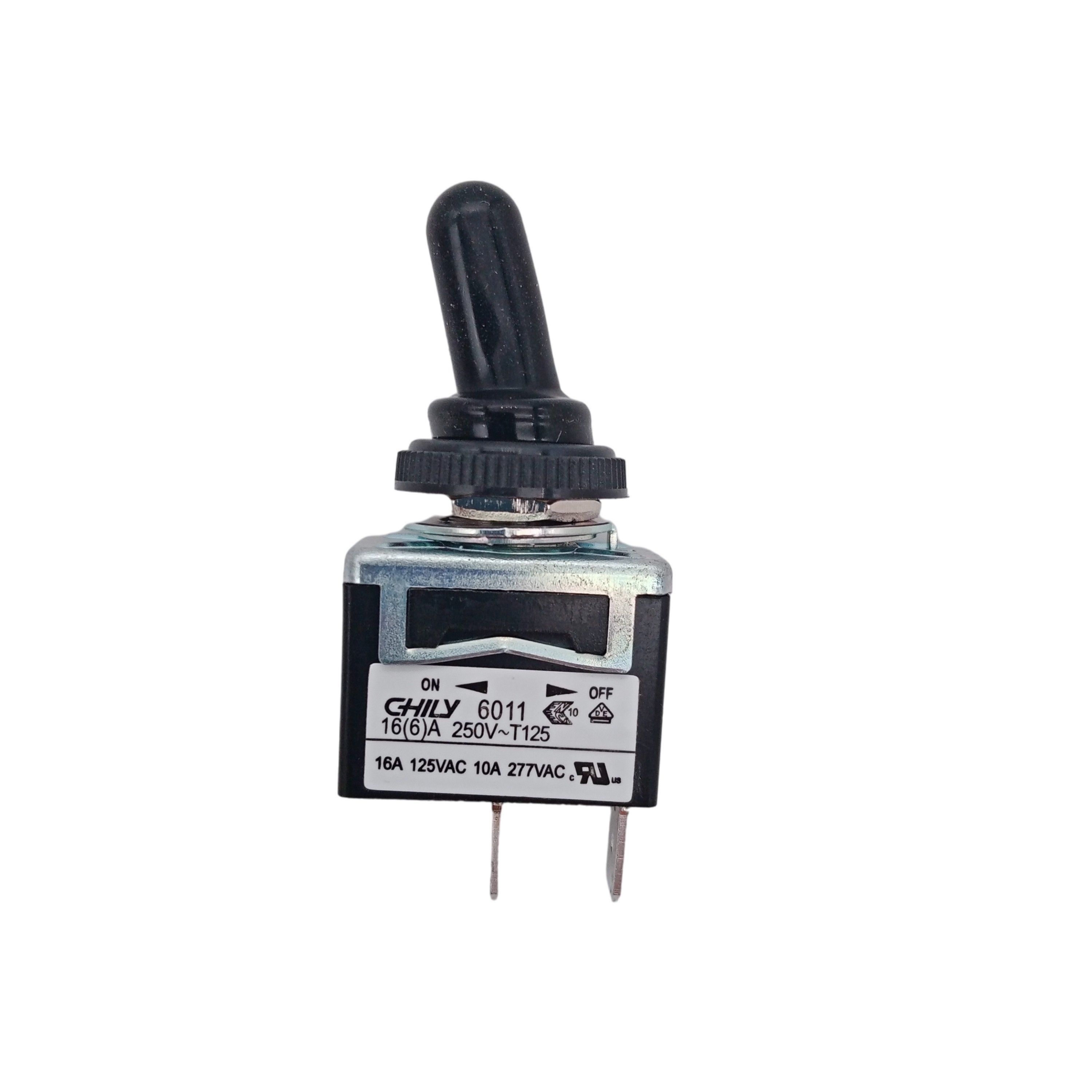 UL Certificated 16A 250V AC SPST 2Pin ON-OFF Toggl Switch Plastic Material