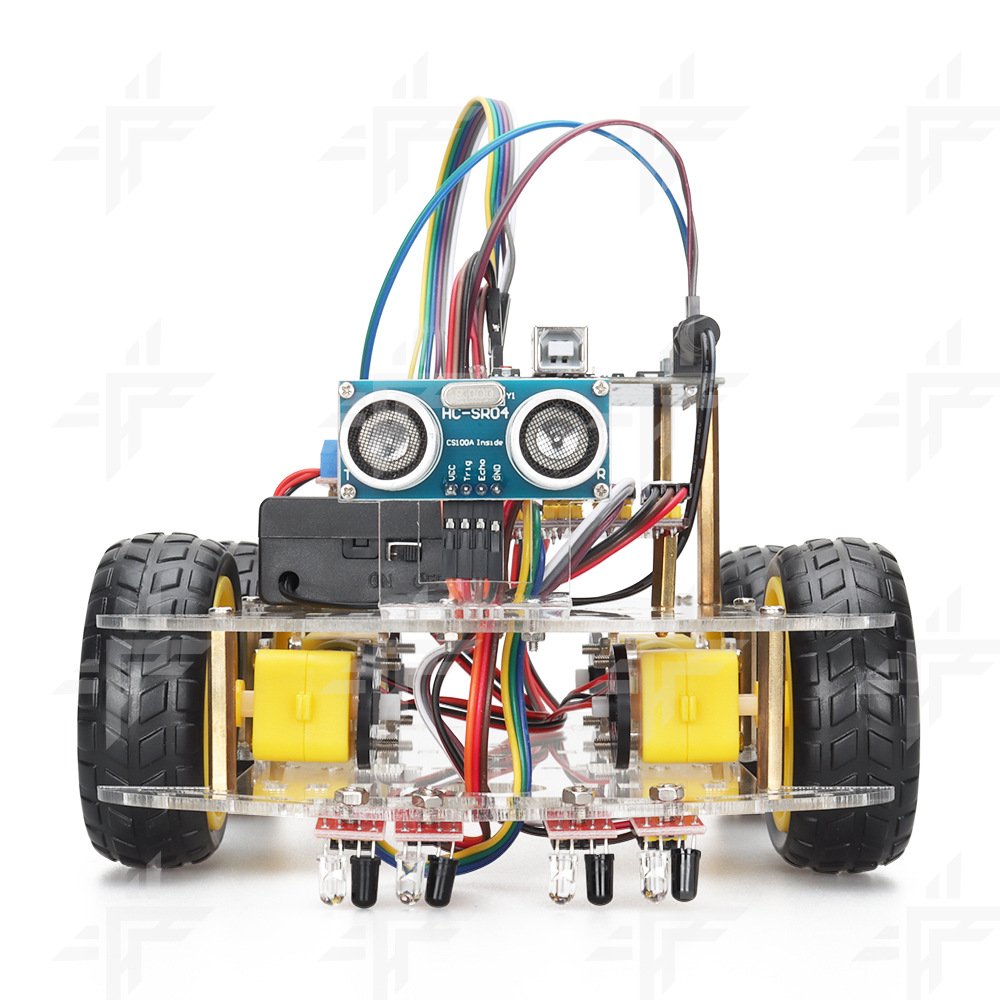 UNO Rev3 & 328P Development Board UNO Programmable IDE Smart Robot/Robotic Car Kit Upgraded 5.0 Bluetooth Four-Matic Wheels