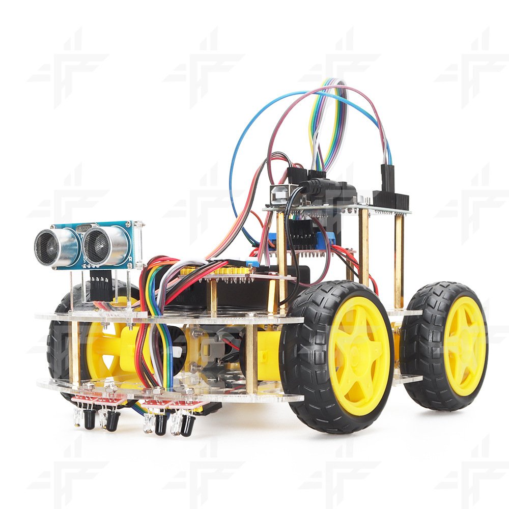 UNO Rev3 & 328P Development Board UNO Programmable IDE Smart Robot/Robotic Car Kit Upgraded 5.0 Bluetooth Four-Matic Wheels