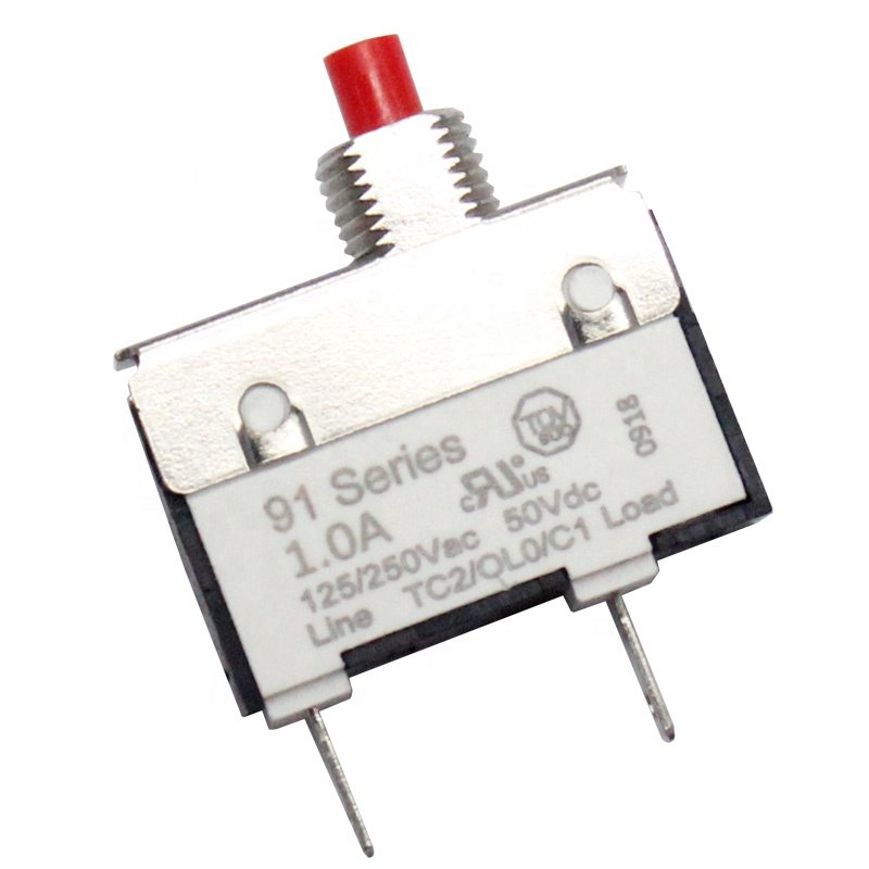 Kuoyuh 91 Series 1.0A dyson Spare Parts Metal Nut Manual Reset Overload Protector Power Switch Electronic Circuit Breaker