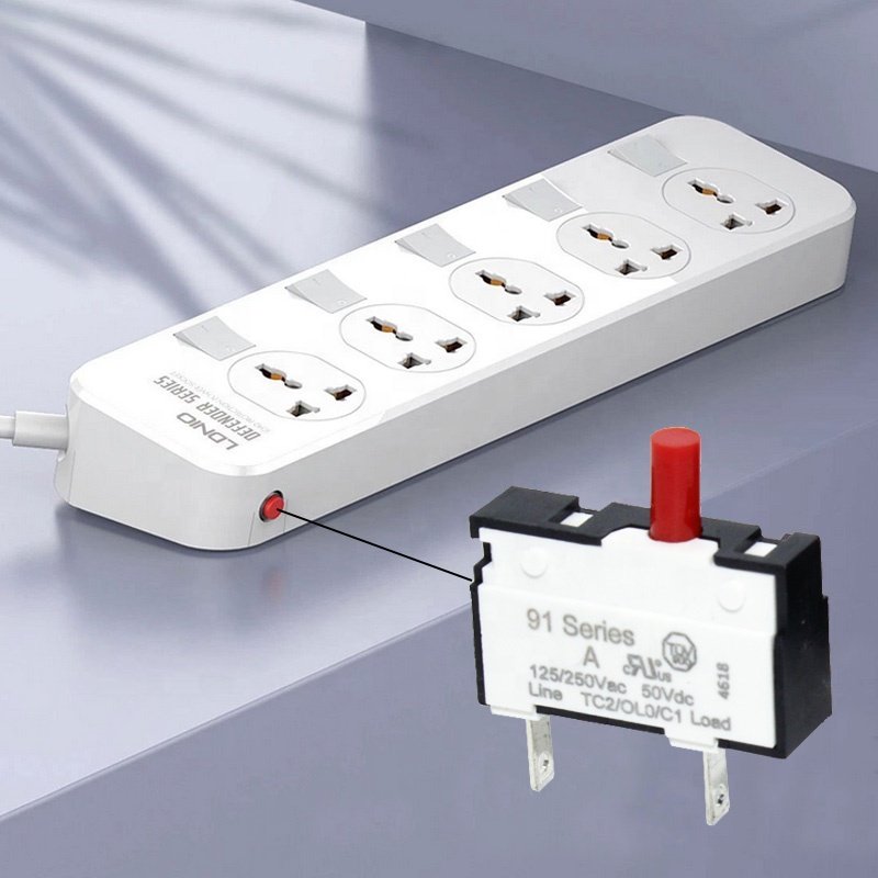 Kuoyuh 91 Series 1.0A dyson Spare Parts Metal Nut Manual Reset Overload Protector Power Switch Electronic Circuit Breaker