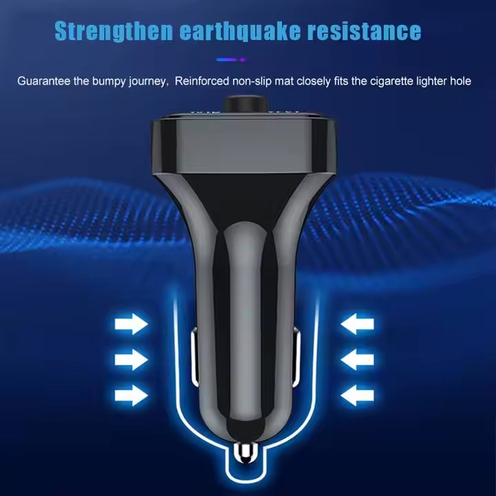 Simr PD QC 3.1A Wireless Handsfree Audio Car Mp3 Player Car Kit Dual USB c Fast Car Charger Modulator Bluetooth Fm Transmitter