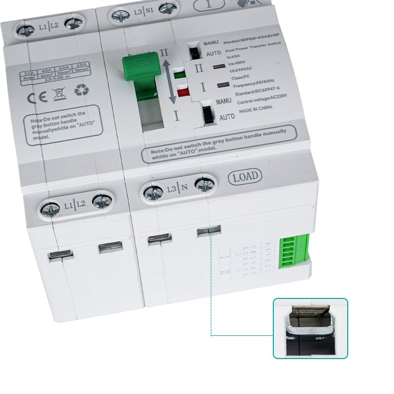 One Way Solar Photovoltaic Power Generation 4p Ats Switching Without Power Double Power Conversion Switch