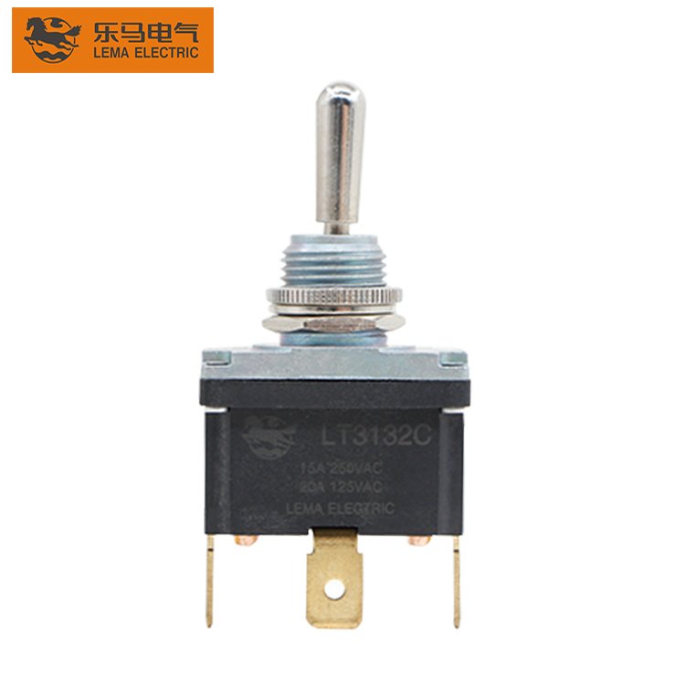 Lema LT3132C (ON)-OFF-(ON) 3 Position 3 Pin Auto Reset Spring Return Toggle Switch Momentary Switch Rocker Switch
