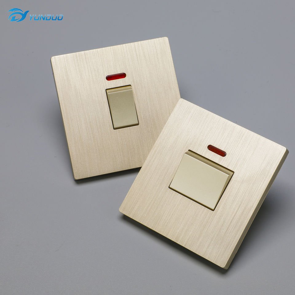 SINGLE 5PIN MULTI SOCKET UK Standard Switch Sockets Luxury Fashion Gang Switch Socket