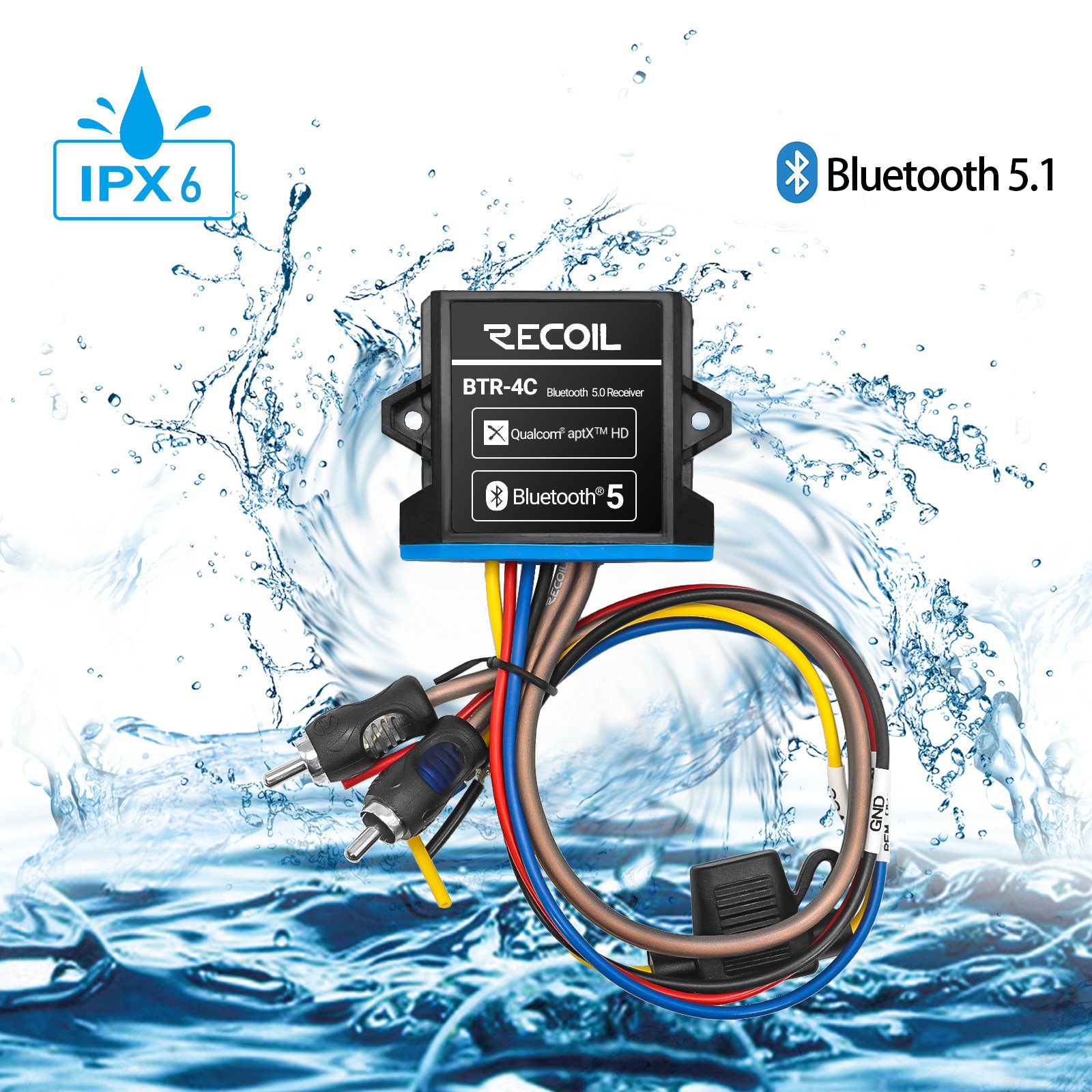 BTR-4C WATERPROOF BLUETOOTH RECEIVER