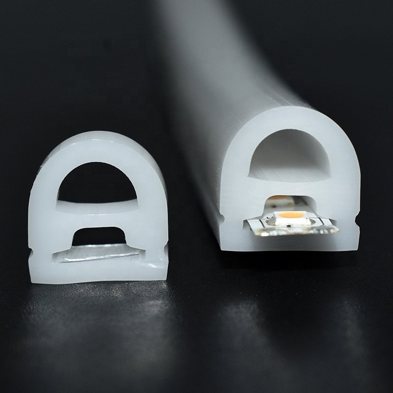 Silicone Casing Monochrome 180 Degrees Luminous LED Lamp with 13mm*13mm Neon Silicone Sleeve Silicon Led Profile