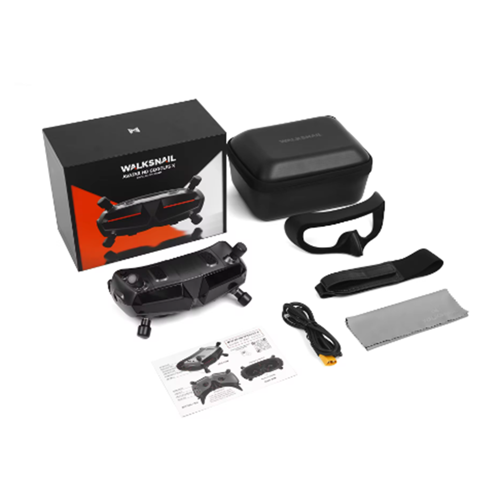 Walksnail Avatar HD Goggles X 1080P/100FPS FOV50 Built-in Gyro Bluetooth Wi-Fi Module 7-26V for FPV Drones Fixed-Wing RC Cars