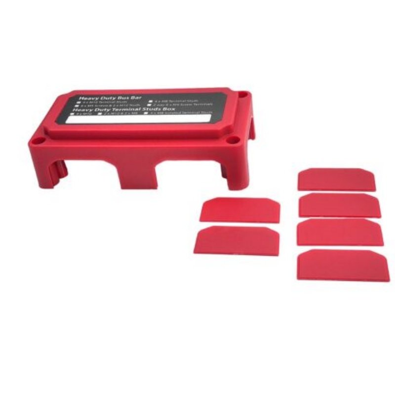 300A Bus Bar Heavy Duty Module Design Power Distribution Block 12V 24V 48V DC Busbar Box with 4X M8(5/16") Terminal Stud