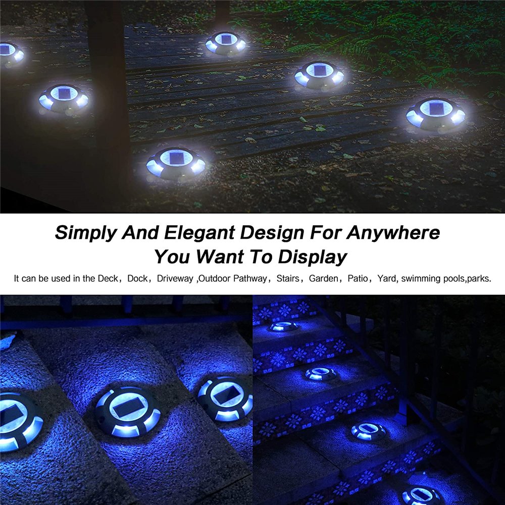 Outdoor LED Garden Light Landscape Pathway Lighting IP68 Solar Driveway Light Waterproof Solar Road Marker