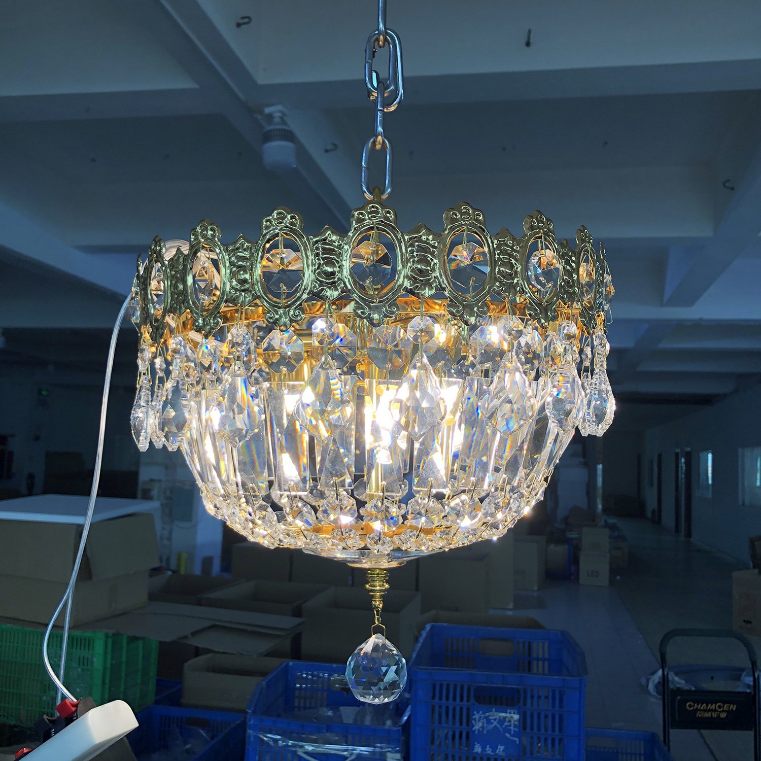 Custom French Empire Hanging Lamp Modern Gold Luxury K9 Crystal Chandelier for Wedding Banquet Hotel Lobby Living Entrance Light