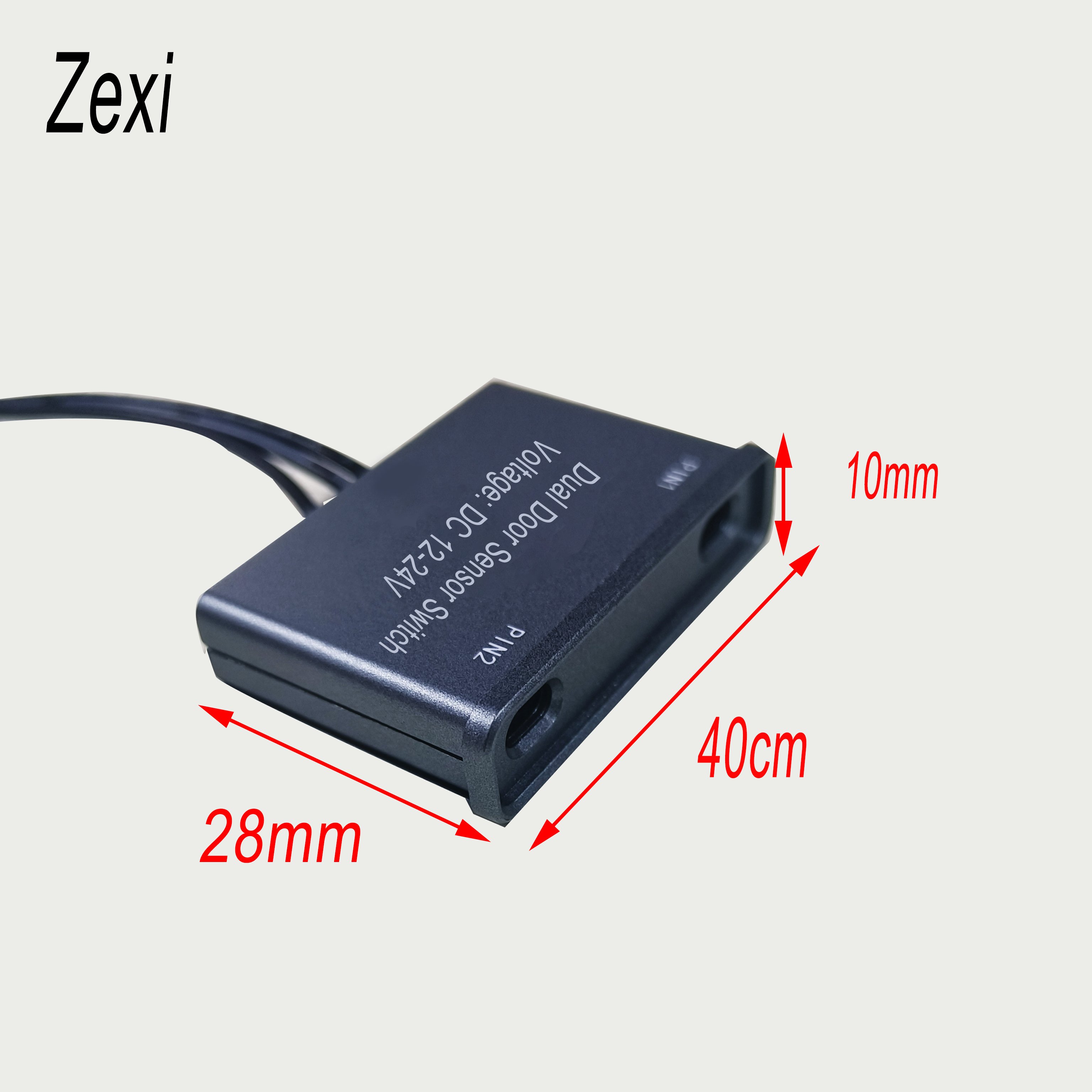 DC 12V 24V Double Door Sensor Switch Central Controller 2-Pin Port Connection Integrated Aluminum Housing Dual Barrier Sensing