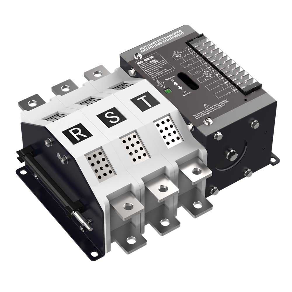 LVMA 3P 630A 500A 400A AC DC ATS 3PH Smart Home Automatic Transfer Switch Manual Changeover Voltage Protector PC Type