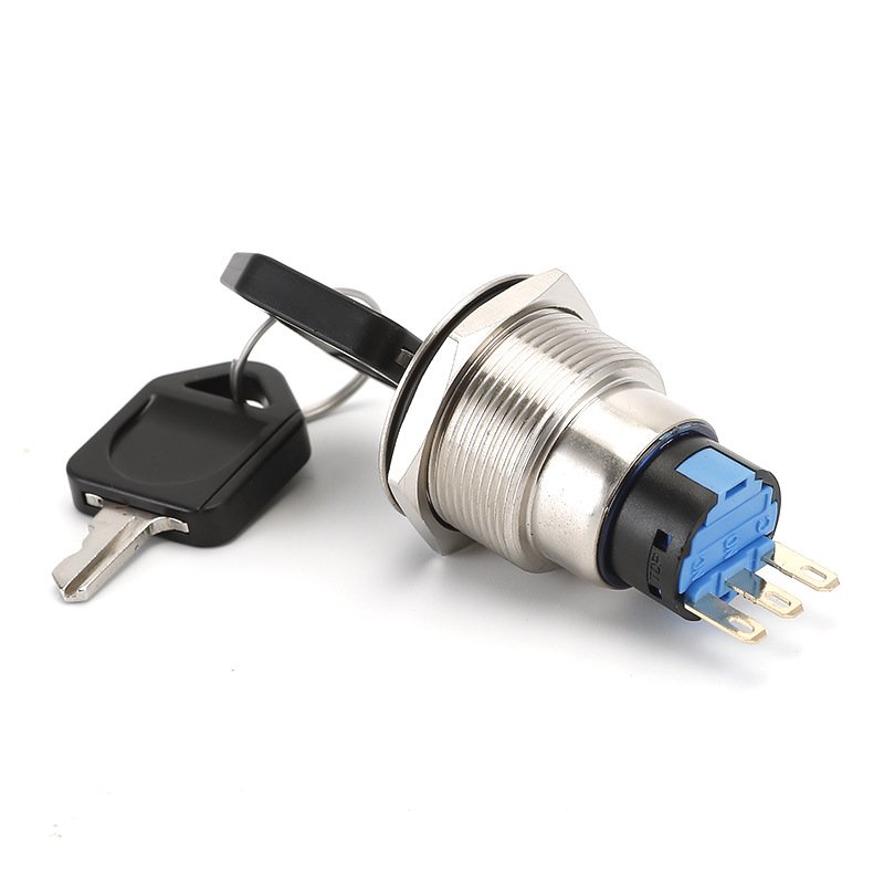Custom Electric Power SPST 4pin Key Pulled on Both Position ON-OFF Starter Key Lock Switch for Car Boat Marine Auto