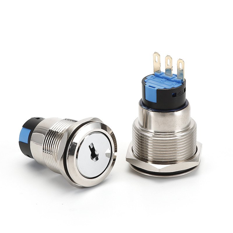 Custom Electric Power SPST 4pin Key Pulled on Both Position ON-OFF Starter Key Lock Switch for Car Boat Marine Auto