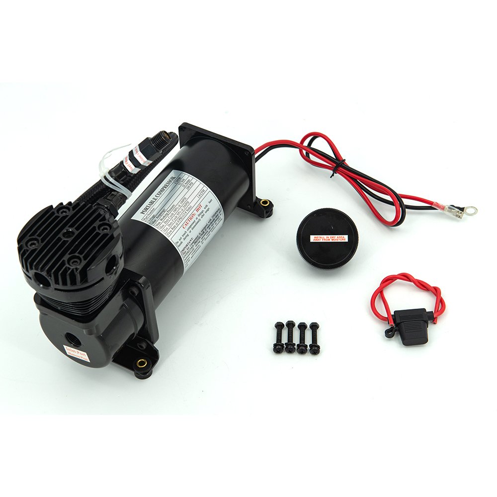 Universal DC 12V 480c MAXPOWER 200 PSI OUTLET 3/8 or 1/4 Car Air Suspension Compressor/pump with Relays Switch Accessory
