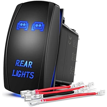 5 PINS LED Light Bar Rocker Switch Jumper Wires Set 5Pin Laser On-Off Rear Lights Rocker Switch