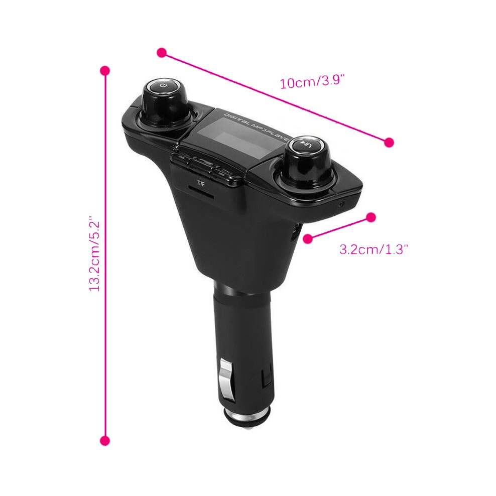 12v Fast Mobile Phone Charger Car Mp3 Player Fm Transmitter With Car Kit Stereo Receiver Dual Usb Fm Auto Modulator