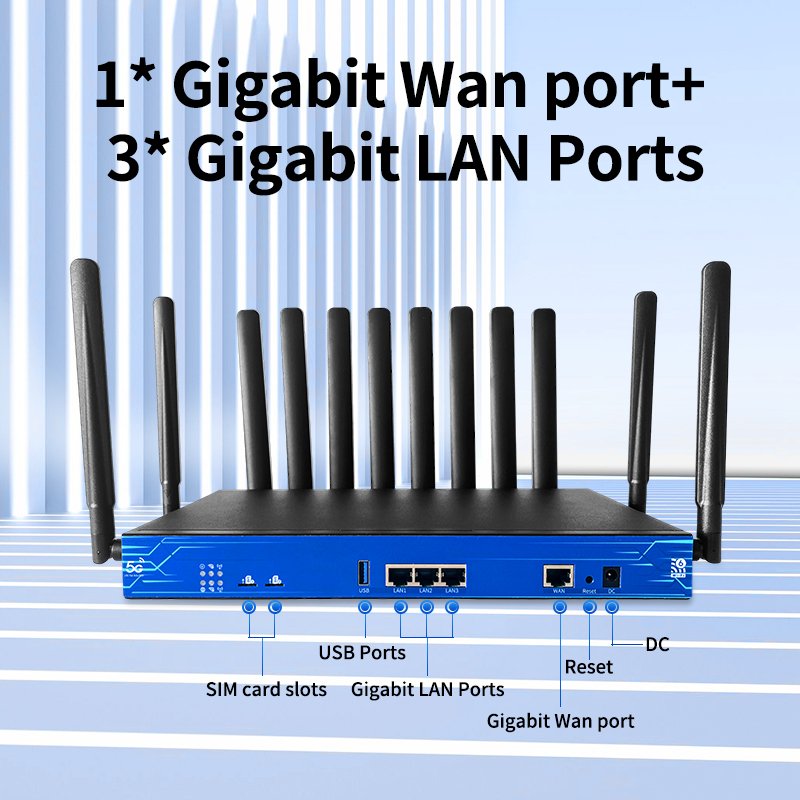 Dual SIM Dual Standby Load Balancing Card Dual Band 5G 4G LTE Auto Switching Router and 5G Wifi Router with SIM Card Slot