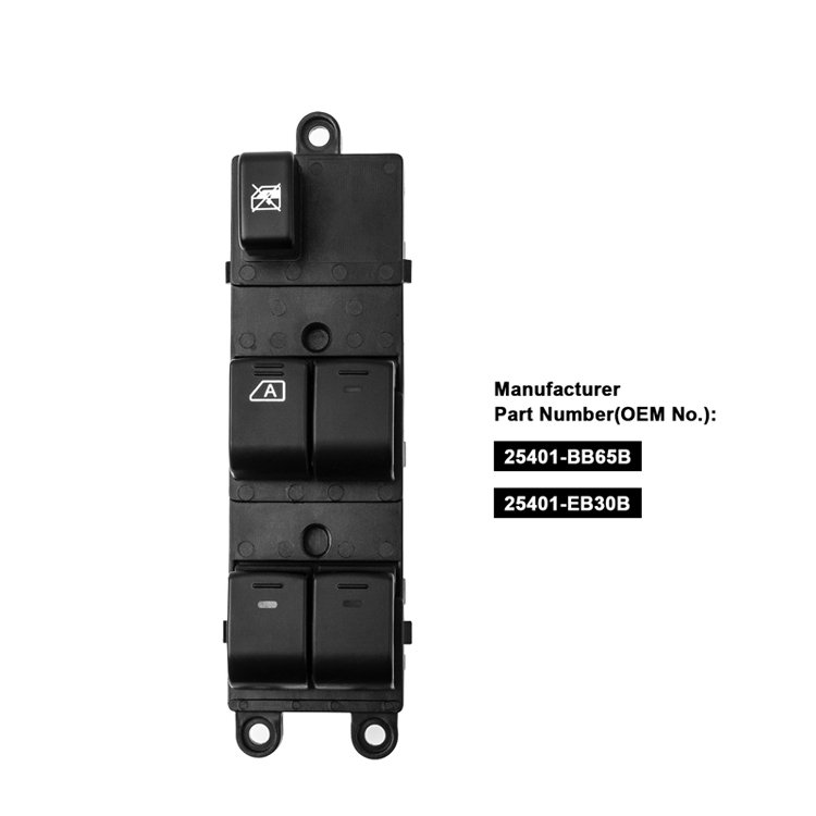 25401-EB30B 25401-JD001 Front Left Master Electric Window Switch for Nissan Navara D40 Qashqai Pathfinder 04-16