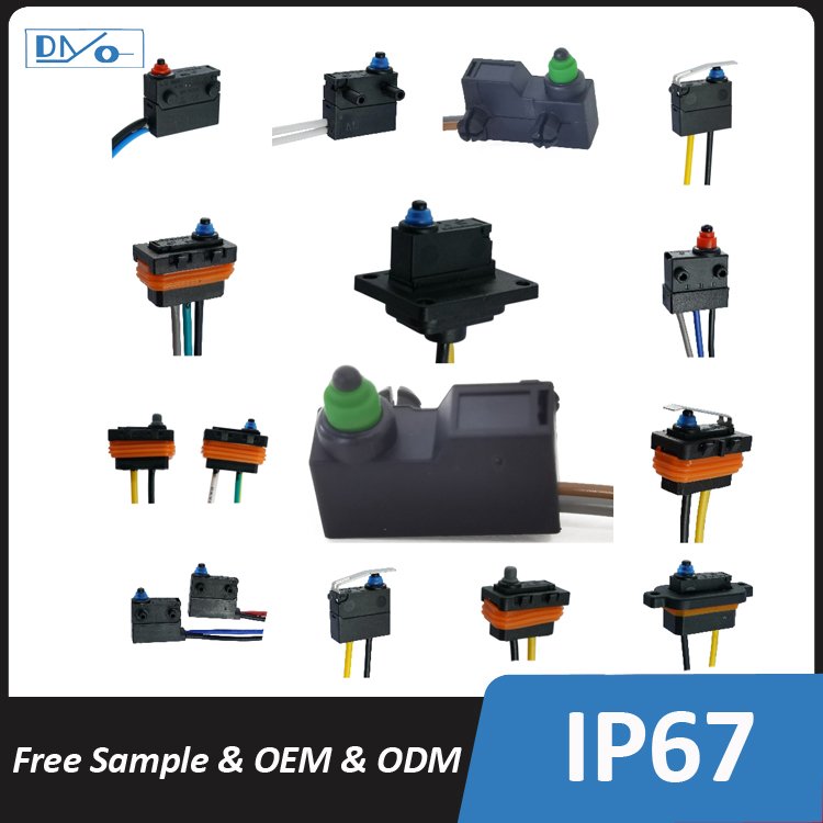 DONGNAN Top Selling 40t85 Power Switch Mini 0.1A Waterproof Micro Switch With Wires Electrical SPST Microswitch