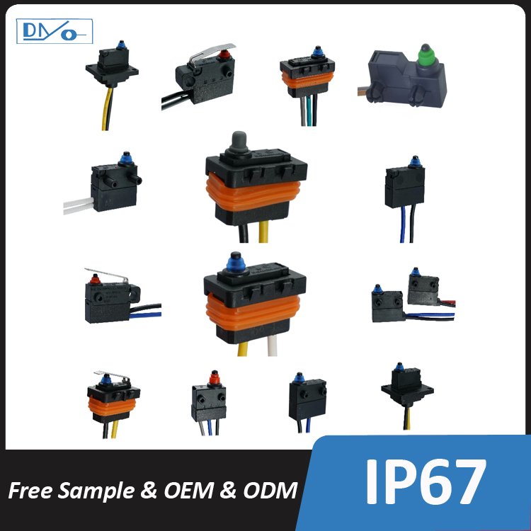 DONGNAN Top Selling 40t85 Power Switch Mini 0.1A Waterproof Micro Switch With Wires Electrical SPST Microswitch