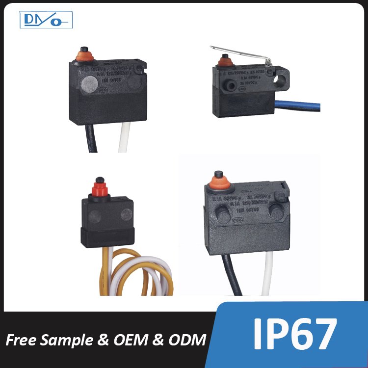 DONGNAN Top Selling 40t85 Power Switch Mini 0.1A Waterproof Micro Switch With Wires Electrical SPST Microswitch
