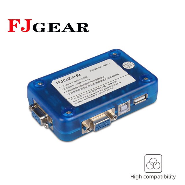 FJ-102UK Fjgear 2 Port Auto 2 in 1 Out Vga Kvm Switch Plug and Play with Plastic Shell 250mhz