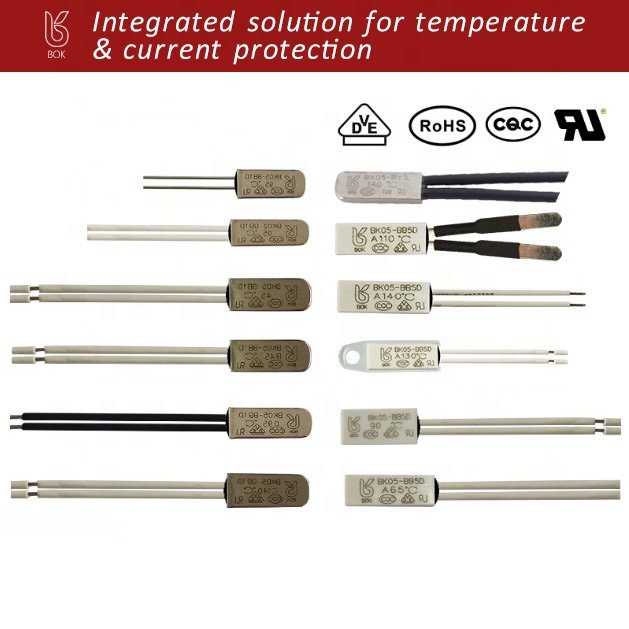 Durable 12mm 15mm Fast Reaction Bimetal Temperature Control Switch Thermal Protector KSD9700 BK02 BK05