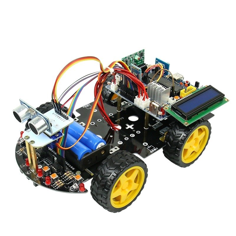 Intelligent car 51 MCU kit diy chassis frame tracking obstacle avoidance intelligent robot development board accessories