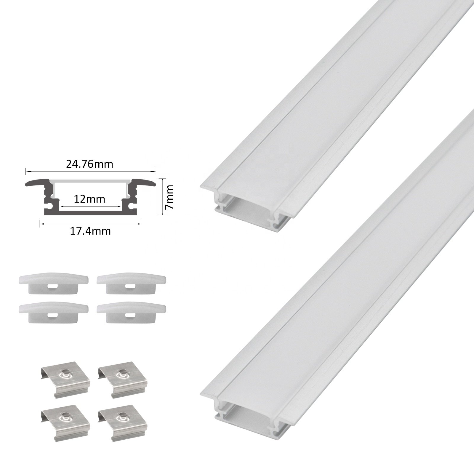 High Quality 018A Aluminum Profile Custom Aluminum Extrusion Profile 25*7MM Cabinet Strip Light Channel
