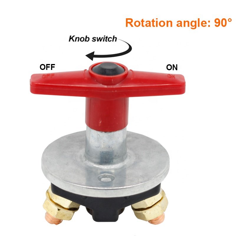 Brass Terminal 300A 12-60 VDC Stop Motorcycle Car Boart Battery Disconnect Cut Off Kill Switch