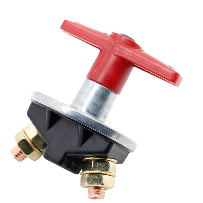 Brass Terminal 300A 12-60 VDC Stop Motorcycle Car Boart Battery Disconnect Cut Off Kill Switch