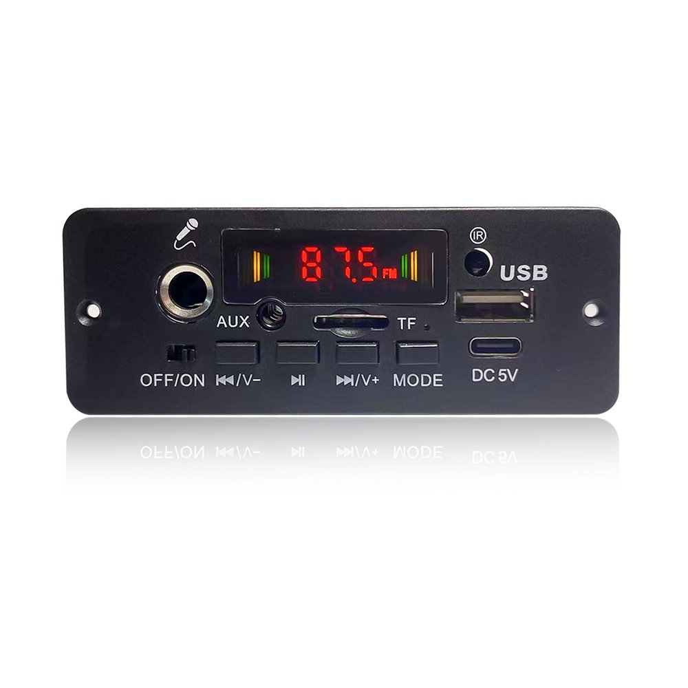 2*5W LED Dancing Display MP3 Player Bluetooth Kit Microphone Karaoke USB TF AUX FM Radio Audio MP3 Amplifier Board