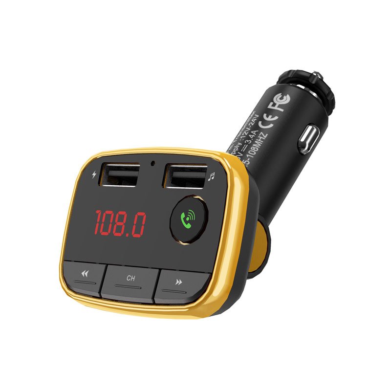 AD905 OEM Car Kit with Bluetooth 5.0 FM Transmitter Hands-Free Dual USB Charger MP3 Player Provides Charging Function for Cars