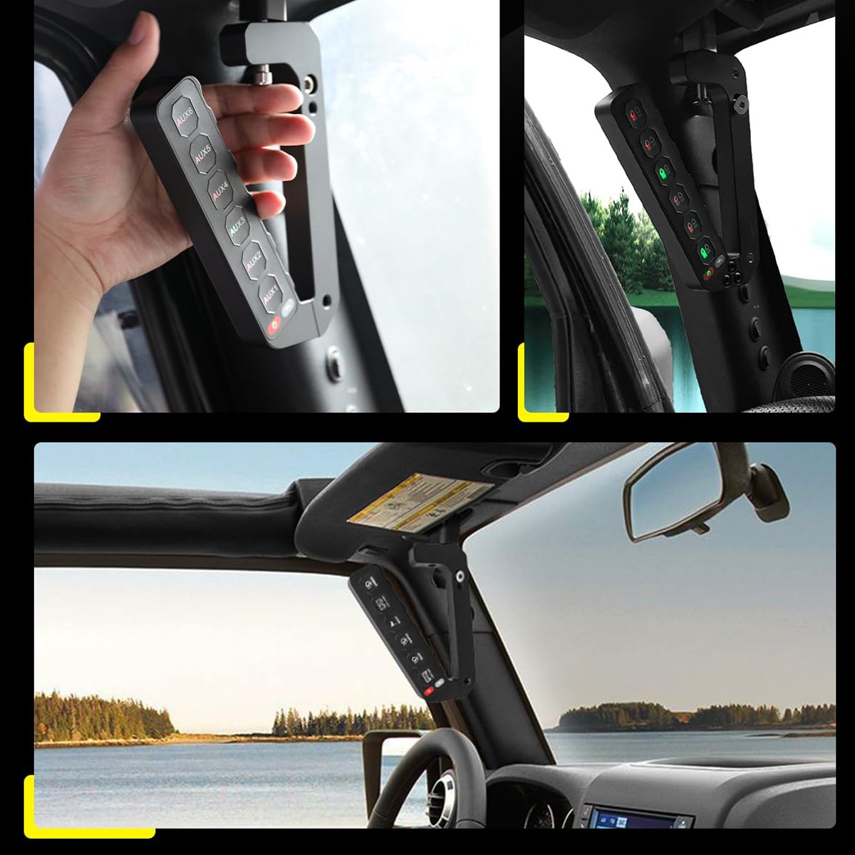 Switch Panel Wireless 12V 24V Off Road Aux 6 Gang Switch Panel Wireless for Wranger JK